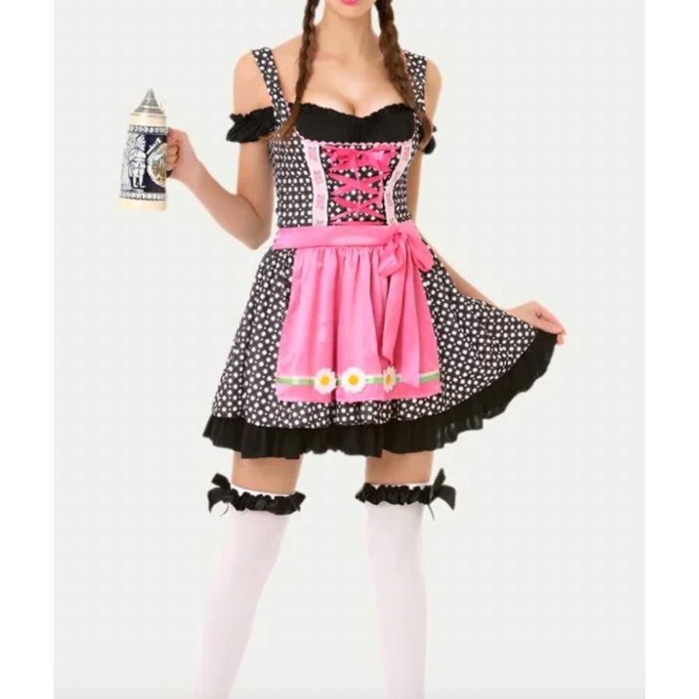 Hauntlook Oktoberfest Beer Maid Dress Up Halloween Costume Womens Medium NEW NWT